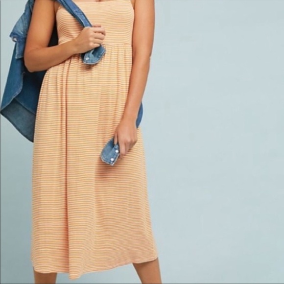 ANTHROPOLOGIE Yardley Striped Summer Dress Pure + Good Size medium like new maxi - Picture 2 of 8